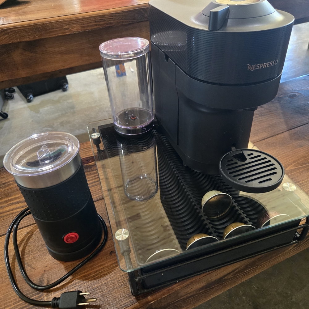 Nespresso Black Coffee Maker with Accessories